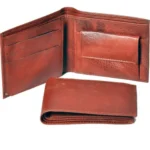 premium genuine leather, this brown wallet
